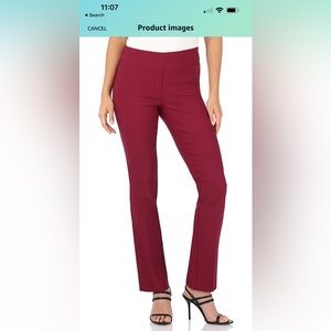 Rekucci Women's Ease Into Comfort Straight Leg Pant with Tummy Control 10P NWT
